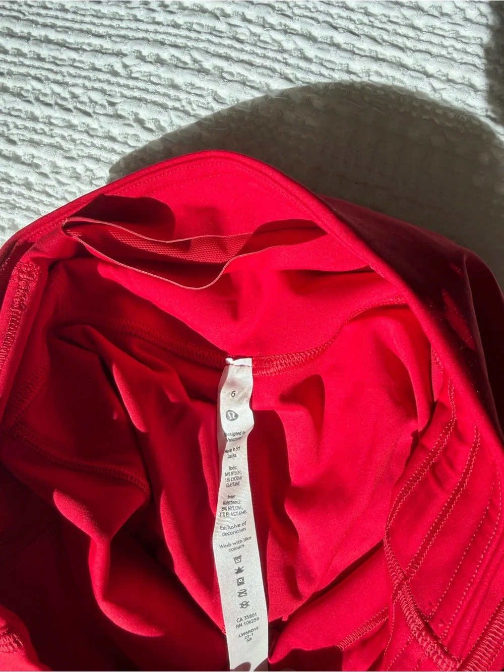 lululemon athletica Red Athletic Leggings